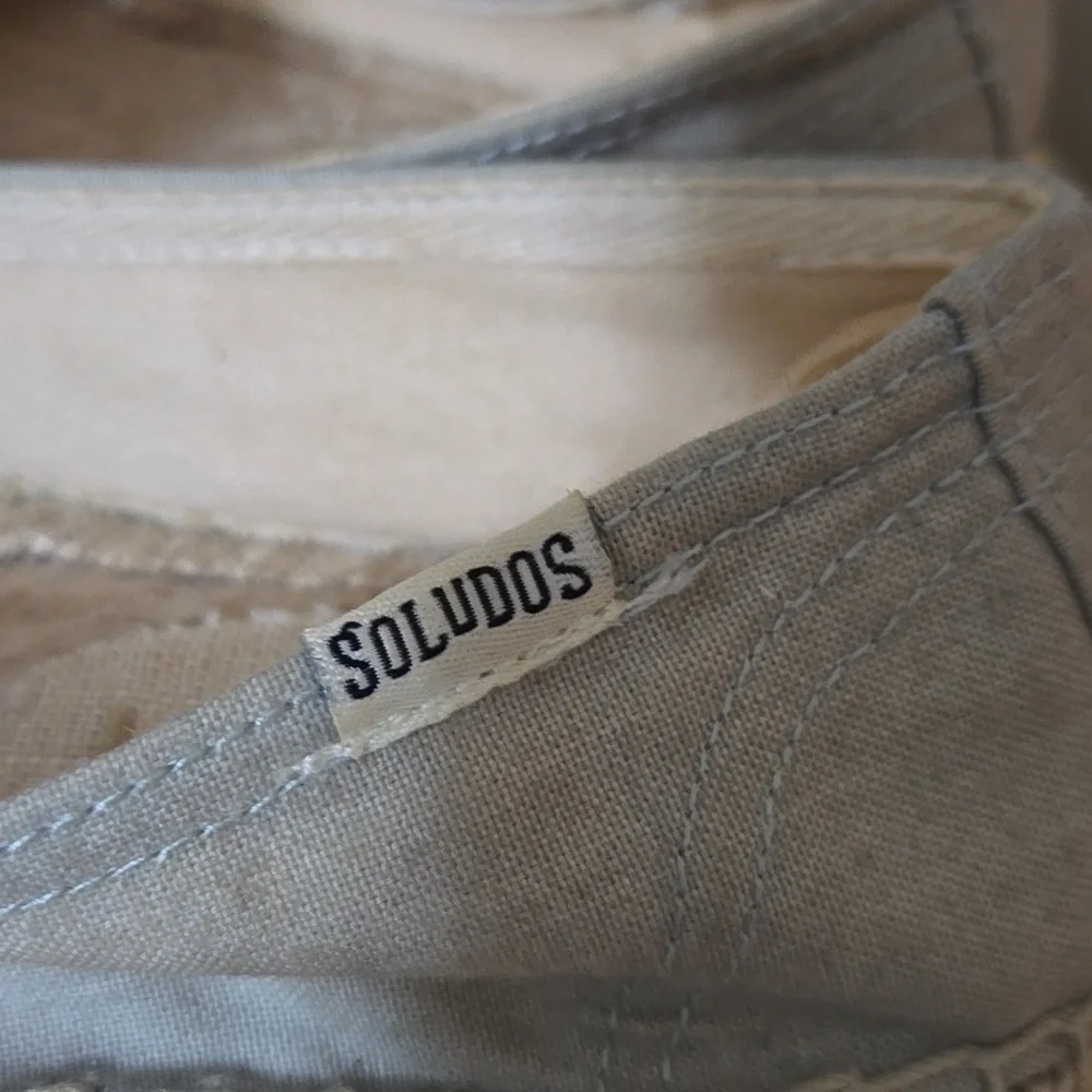 Soludos Women's Espadrilles with Fun Embroidery - Tan Size 7